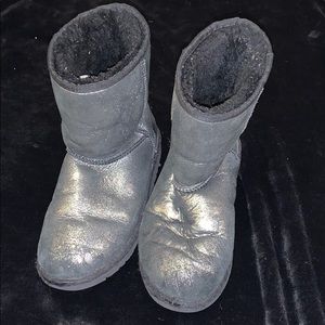 Metallic silver uggs